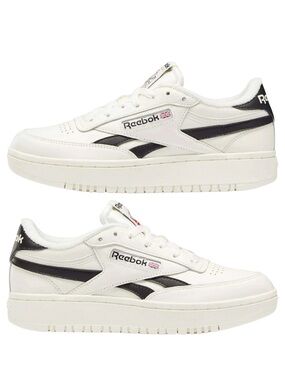 Reebok Club C Double Revenge White w/ Black Trim & Logo Tennis Shoes